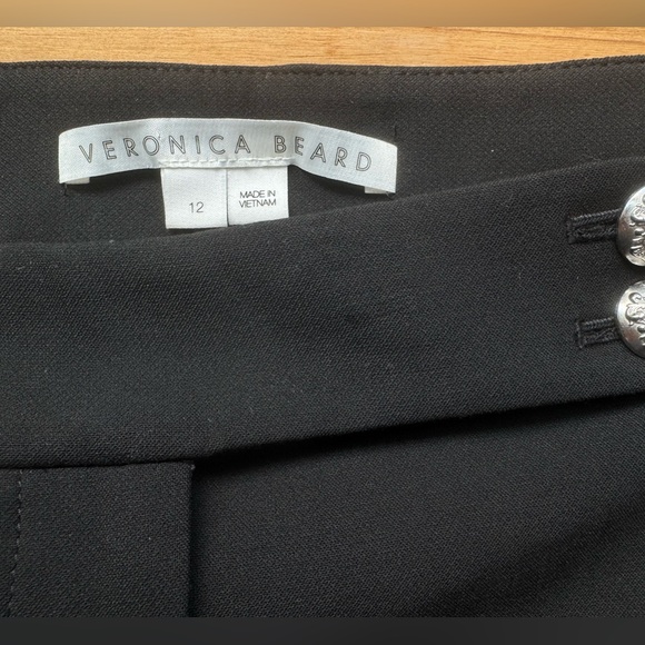 VERONICA BEARD Renzo Crest Black Button Dress Pants 12 - Picture 6 of 12